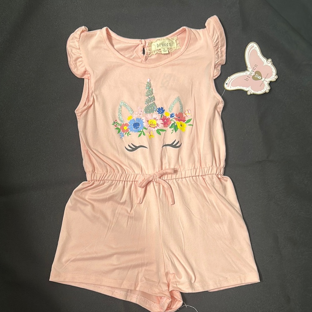 Pink Unicorn Romper for Kids